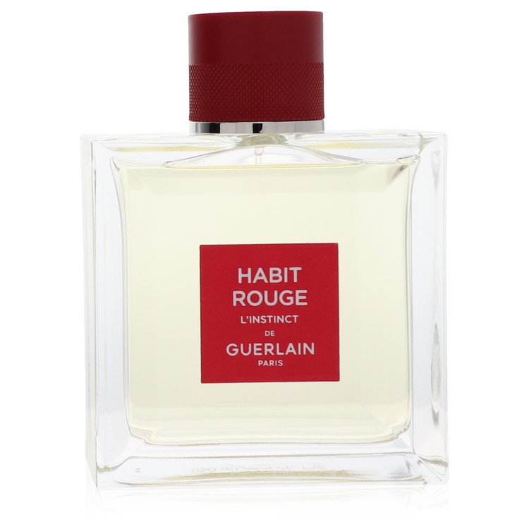 Habit Rouge L'instinct Cologne by Guerlain 3.3 oz Eau De Toilette Intense Spray (Unboxed)