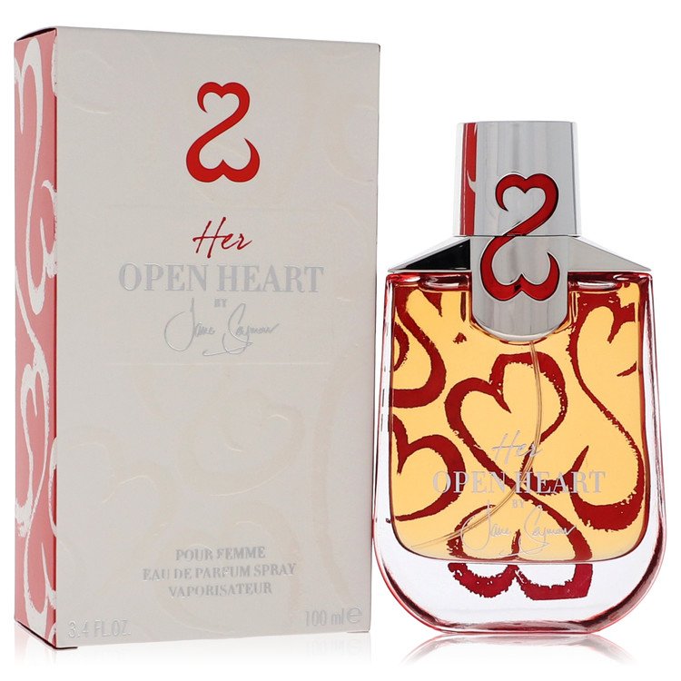 Her Open Heart by Jane Seymour - Eau De Parfum Spray with Free Jewelry Roll 3.4 oz 100 ml for Women