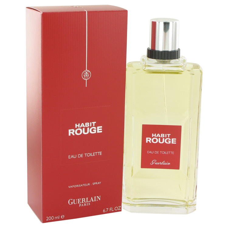 Habit Rouge Cologne by Guerlain 6.8 oz Eau De Toilette Spray