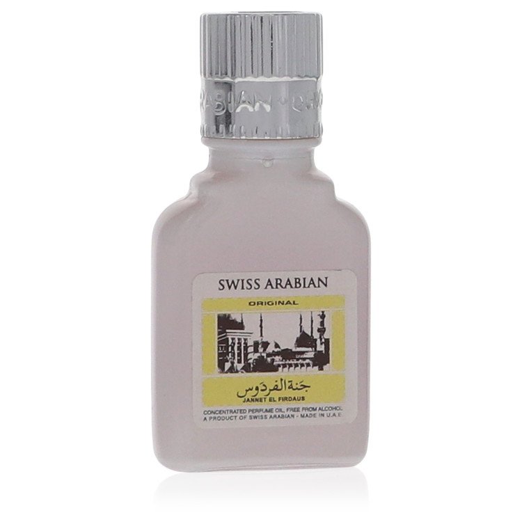 Jannet El Firdaus Cologne by Swiss Arabian 0.3 oz Concentrated Perfume Oil Free From Alcohol (Unisex White Attar Unboxed)