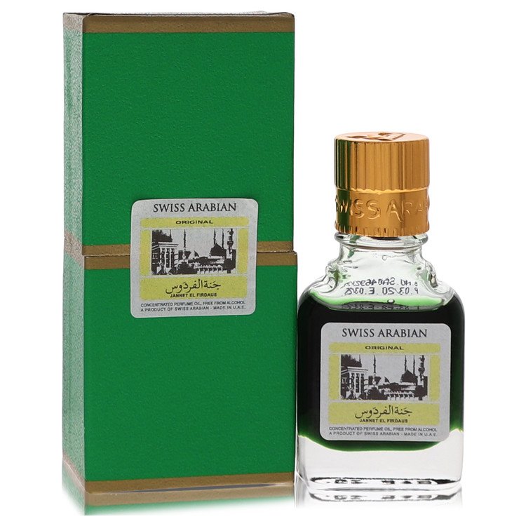 Swiss Arabian Jannet El Firdaus Cologne 0.3 oz Concentrated Perfume Oil Free From Alcohol (Unisex Black Edition Floral Attar) Guatemala