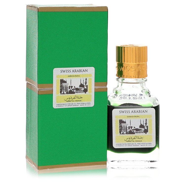 Swiss Arabian Jannet El Firdaus Cologne 0.3 oz Concentrated Perfume Oil Free From Alcohol (Unisex Green Attar) Guatemala