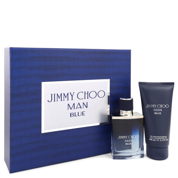 Jimmy Choo Man Blue Cologne by Jimmy Choo -- Gift Set - 1.7 oz Eau De Toilette Spray + 3.3 oz Shower Gel