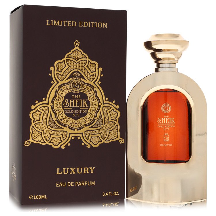 Khalis The Sheik N.77 Luxury Gold Edition Cologne by Khalis Cologne 3.4 Oz Eau De Parfum Spray