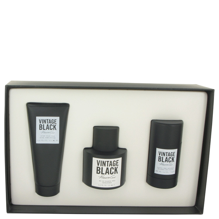 Kenneth Cole Vintage Black Cologne by Kenneth Cole -- Gift Set - 3.4 oz Eau De Toilette Spray + 3.4 oz After Shave Balm +2.6 oz Deodorant Stick