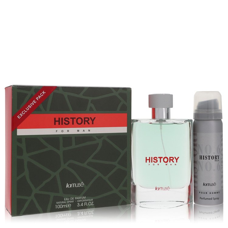 La Muse History Cologne Gift Set - 3.4 oz Eau De Parfum Spray + 1.7 oz Perfumed Spray Guatemala