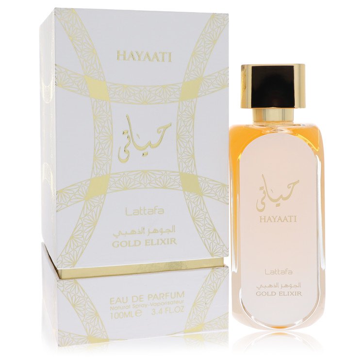 Lattafa Hayaati Gold Elixir Perfume by Lattafa 3.4 oz Eau De Parfum Spray (Unisex)