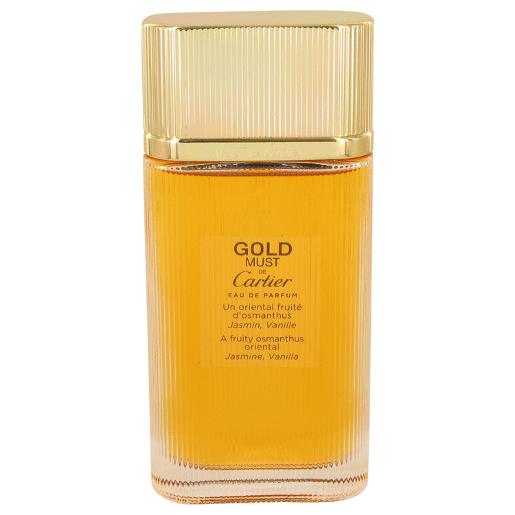 Must De Cartier Gold Perfume by Cartier 3.3 oz Eau De Parfum Spray (Tester)