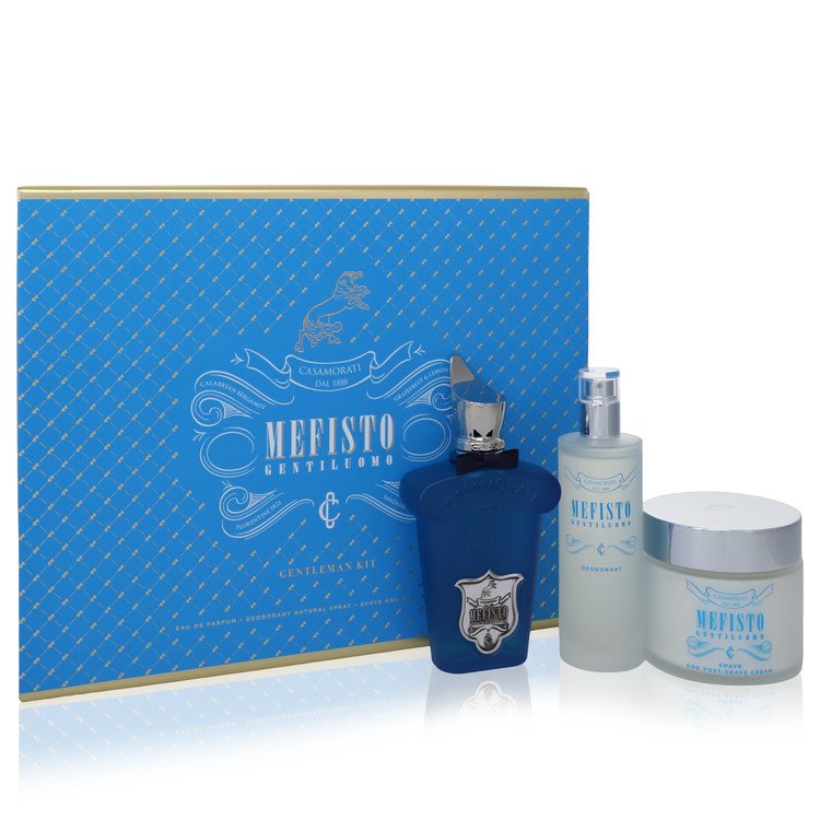 Xerjoff Mefisto Gentiluomo Cologne Gift Set - 3.4 oz Eau De Parfum Spray + 3.4 oz Deodorant Spray + 6.7 oz Shave and Post Shave Cream Guatemala