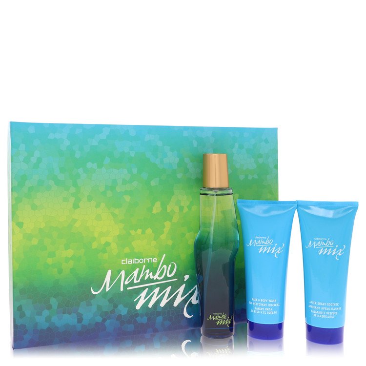 Liz Claiborne Mambo Mix Cologne Gift Set - 3.4 oz Eau De Cologne Spray + 3.4 oz After Shave Soother + 3.4 oz Shower Gel Guatemala