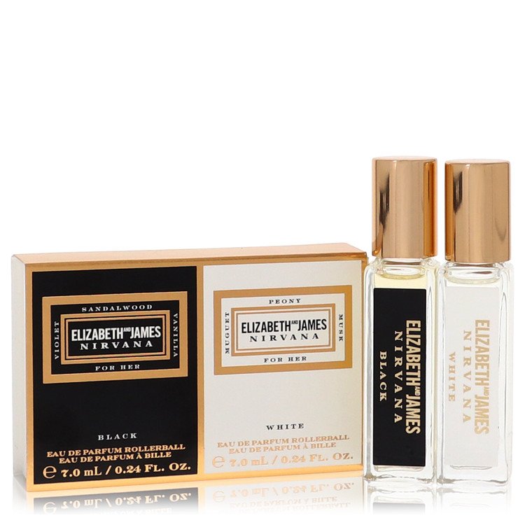 Elizabeth And James Nirvana Black Perfume Gift Set - Mini Set Includes .24 oz Nirvana White Rollerball and .24 oz Nirvana Black Rollerball Guatemala