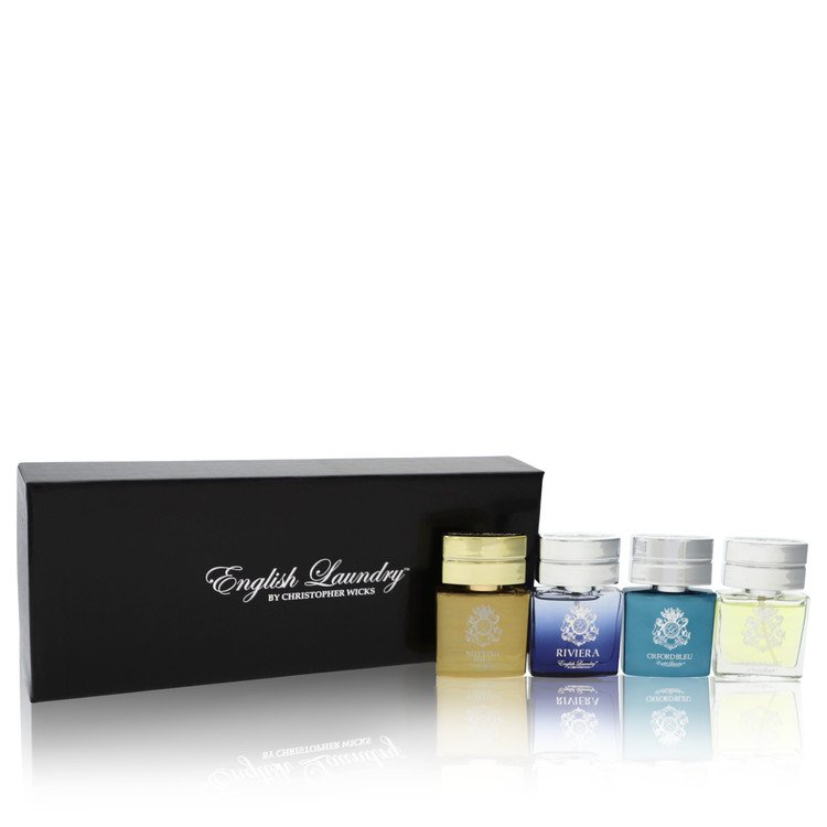 Notting Hill Cologne by English Laundry -- Gift Set - Gift Set includes Notting Hill, Riviera, Oxford Bleu, and Arrogant, all in .68 oz Mini EDP Sprays