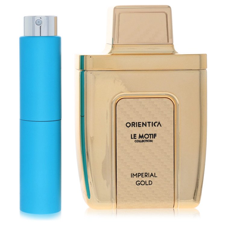 Orientica Le Motif Imperial Gold Cologne by Orientica Cologne 0.27 Oz Travel Spray