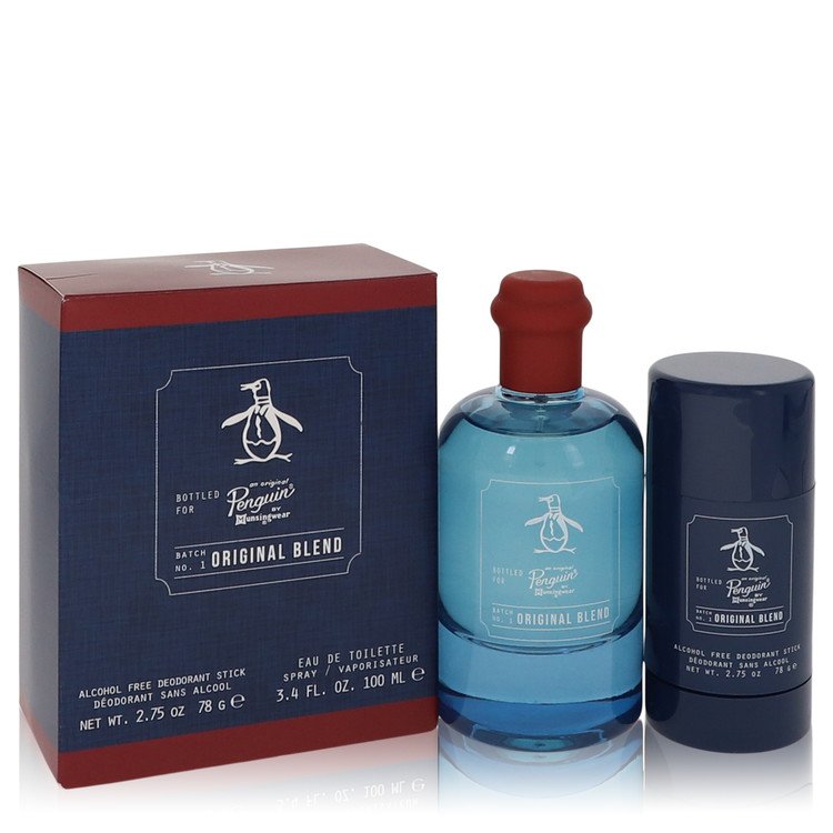 Original Penguin Original Blend Cologne by Original Penguin -- Gift Set - 3.4 oz Eau De Toilette Spray + 2.75 Deodorant Stick (Alcohol Free)
