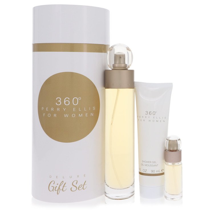 Perry Ellis 360 Perfume Gift Set - 3.4 oz Eau De Toilette Spray + .75 oz Mini EDT Spray + 3 oz Shower Gel Guatemala