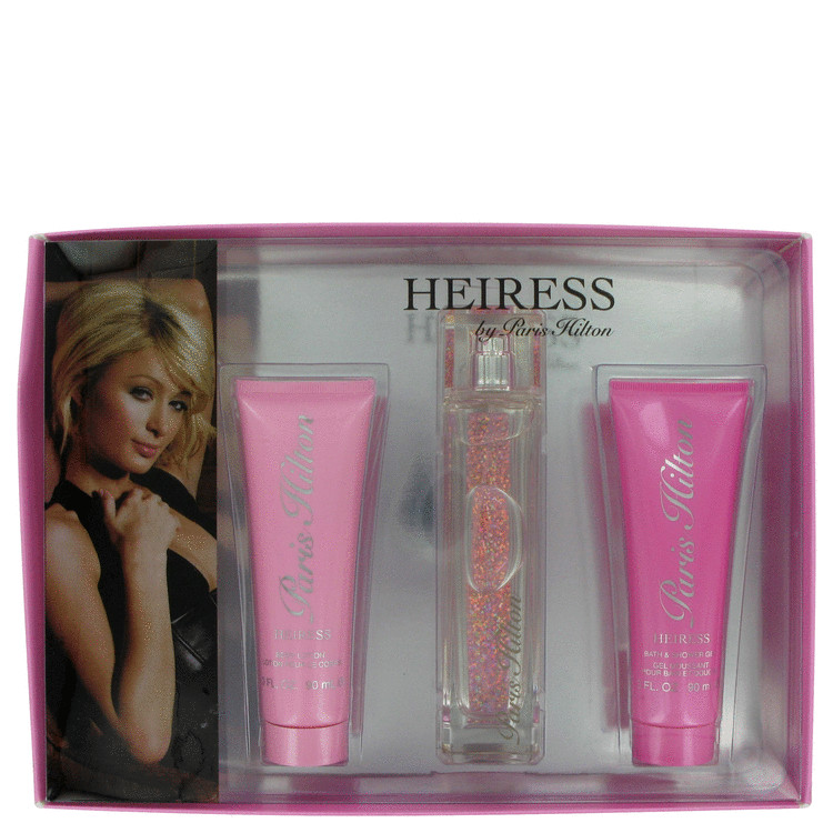 Paris Hilton Heiress Perfume by Paris Hilton -- Gift Set - 3.3 oz Eau De Parfum Spray + 3 oz Body Lotion + 3 oz Shower Gel