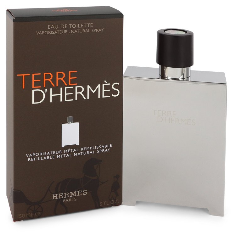 Terre D'hermes Cologne by Hermes 5 oz Eau De Toilette Spray Refillable (Metal)