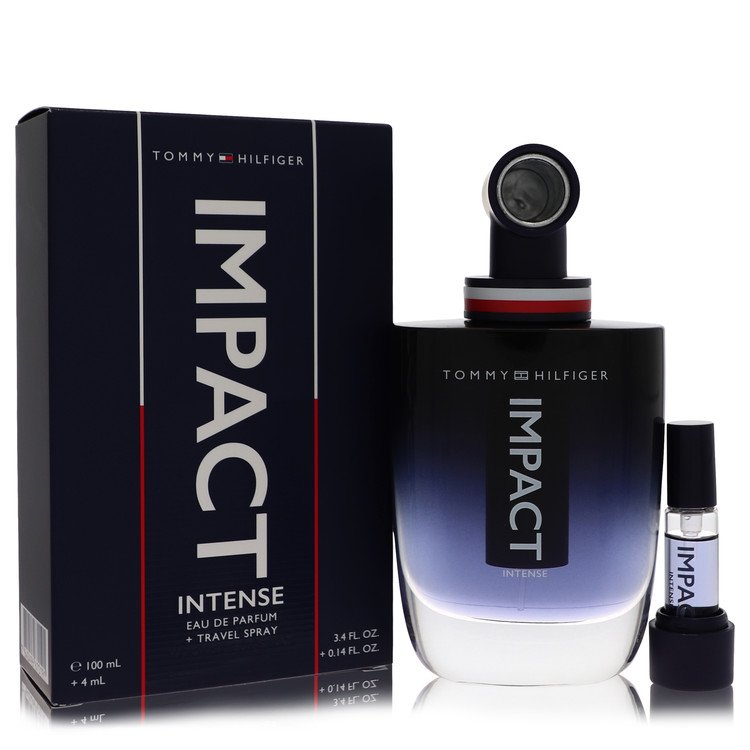 Tommy Hilfiger Impact Intense Cologne by Tommy Hilfiger 3.4 oz Eau De Parfum Spray + 0.14 Travel Spray