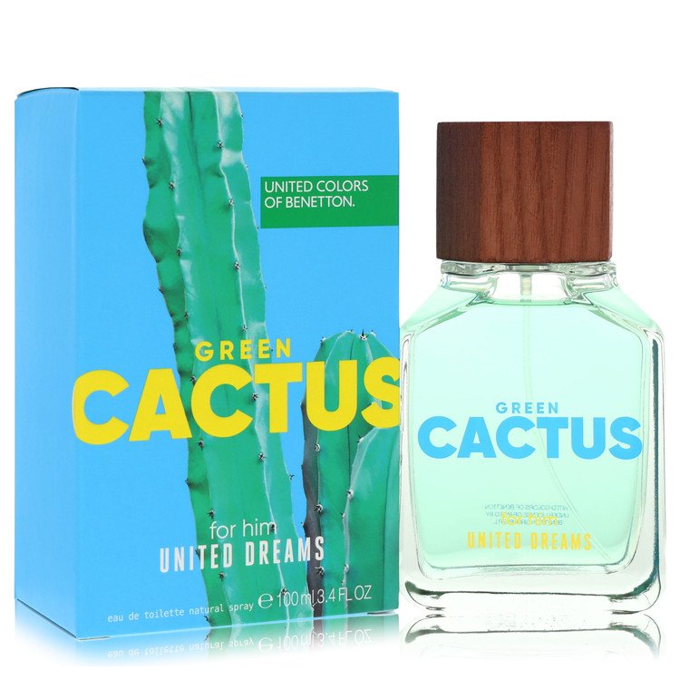 United Dreams Green Cactus Cologne by Benetton Cologne 3.4 Oz Eau De Toilette Spray