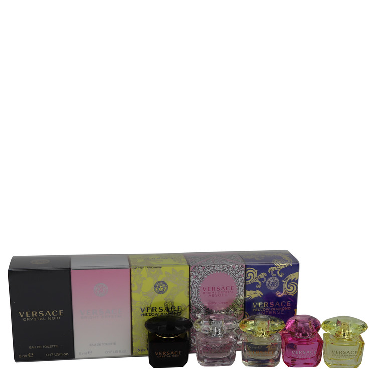 Crystal Noir for Women, Gift Set (Miniature Collection Includes Crystal Noir, Bright Crystal, Yellow Diamond, Bright Crystal Absolu and Yellow Diamond
