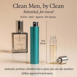 Clean Men Cologne by Clean Cologne 0.27 oz Travel Spray