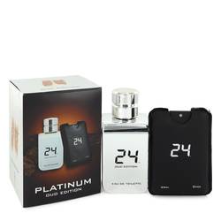 24 Platinum Oud Edition Cologne by ScentStory 3.4 oz Eau De Toilette Concentree Spray + 0.8 oz {Pocket Spray (Unisex)