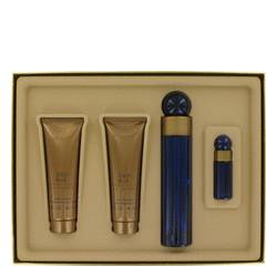 Perry Ellis 360 Blue Perfume by Perry Ellis Perfume -- Gift Set - 3.4 oz Eau De Parfum Spray + 3 oz Shower Gel + 3 oz Body Lotion + .25 oz Mini EDP Spray
