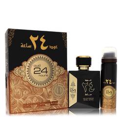 Ard Al Zaafaran Oud 24 Hours Cologne by Al Zaafaran 3.4 oz Eau De Parfum Spray + 1.7oz Perfumed Spray (Unisex)