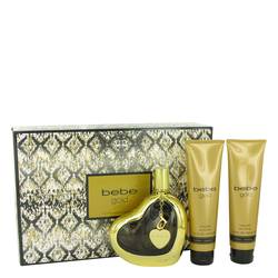 Bebe Gold Gift Set By Bebe Gift Set For Women Includes 3.4 Oz Eau De Parfum Spray + 3.4 Oz Body Lotion + 3.4 Oz Shower Gel