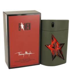 B Men Cologne By Thierry Mugler, 3.4 Oz Eau De Toilette Spray Refillable Rubber Flask For Men