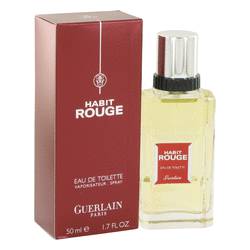 Habit Rouge Cologne By Guerlain, 1.7 Oz Eau De Toilette Spray For Men