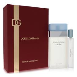 Light Blue Perfume by Dolce & Gabbana Gift Set - 3.4 oz Eau De Toilette Spray + .33 oz EDT Spray Travel Exclusive