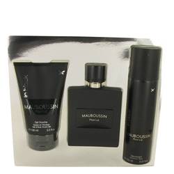 Mauboussin Pour Lui In Black Gift Set By Mauboussin Gift Set For Men Includes 3.4 Oz Eau De Parfum Spray + 3.3 Oz Shower Gel + 5 Oz Deodorant Spray