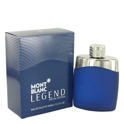 Montblanc Legend Cologne By Mont Blanc, 3.4 Oz Eau De Toilette Spray (special Edition-blue) For Men