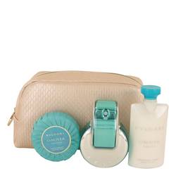 Omnia Paraiba Gift Set By Bvlgari Gift Set For Women Includes 2.2 Oz Eau De Toilette Spray + 2.5 Oz Body Lotion + 2.6 Oz Scented Soap + Beauty Pouch