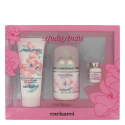 Anais Anais Perfume by Cacharel -- Gift Set - 3.4 oz Eau De Toilette Spray + .25 oz Mini EDT + 3.4 oz Body Lotion