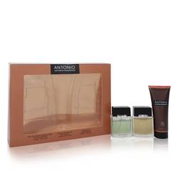 Antonio Cologne by Antonio Banderas Cologne -- Gift Set - 1 oz Eau De Toilette Spray + 1 oz After Shave + 2.5 oz Bath & Shower Gel