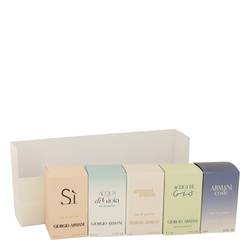 Acqua Di Gio Perfume by Giorgio Armani Perfume -- Gift Set - Travel Mini Set Includes Armani Code, Armani Si, Acqua Di Gioia, Mania, and Acqua Di Gio