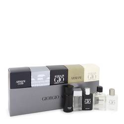 Armani Code Cologne by Giorgio Armani -- Gift Set - Travel Set Includes .14 oz Mini Armani Code, .14 oz Mini Emporio Armani Diamonds, .15 oz Mini Acqua Di Gio, .17 oz Mini Armani and .15 oz Mini Acqua Di Gio Profumo