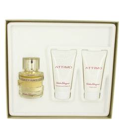 Attimo Perfume by Salvatore Ferragamo Perfume -- Gift Set - 3.4 oz Eau De Parfum Spray + 1.7 oz Body Lotion + 1.7 oz Shower Gel