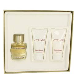Attimo Perfume by Salvatore Ferragamo Perfume -- Gift Set - 1.7  oz Eau De Parfum Spray + 1.7 oz Body Lotion + 1.7 oz Shower Gel