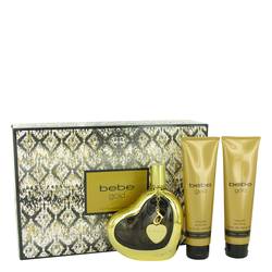 Bebe Gold Perfume by Bebe Perfume -- Gift Set - 3.4 oz Eau De Parfum Spray + 3.4 oz Body Lotion + 3.4 oz Shower Gel
