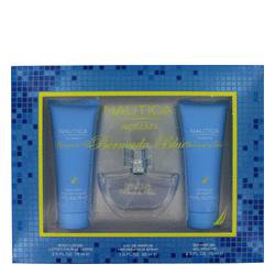 Bermuda Blue Perfume by Nautica Perfume -- Gift Set - 1 oz Eau De Parfum Spray + 2.5 oz Shower Gel + 2.5 oz Body Lotion