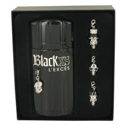 Black Xs L'exces Cologne by Paco Rabanne Cologne -- Gift Set - 3.3 oz Eau De Toilette Intense Spray + 3 Key Chains
