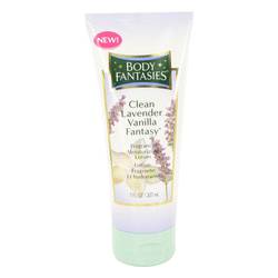 Body Fantasies Clean Lavender Vanilla Fantasy Perfume by Parfums De Coeur Perfume 7 oz Body Lotion