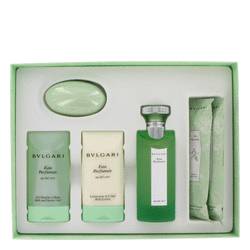 Bvlgari Eau Parfumee (green Tea) Perfume by Bvlgari Perfume -- Gift Set - 2.5 oz Eau De Cologne Spray + 2 x 0.4 oz Refreshing Towel + 2.5 oz Shower Gel + 2.5 oz Body Lotion + 2.6 oz Soap