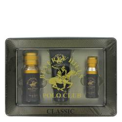 Beverly Hills Polo Club Cologne by Beverly Fragrances Cologne -- Gift Set - 1.7 oz Eau De Toilette Spray + 2.5 oz After Shave Balm + .5 oz Mini EDT Spray