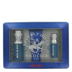 Beverly Hills Polo Club Sport Cologne by Beverly Fragrances Cologne -- Gift Set - 1.7 oz Eau De Toilette Spray + 1/2 oz Eau De Toilette Spray + 2.5 oz After Shave Balm