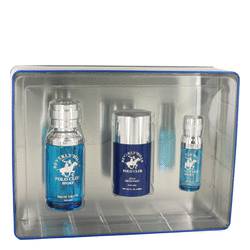 Beverly Hills Polo Club Sport Cologne by Beverly Fragrances Cologne -- Gift Set - 3.4 oz Eau De Toilette Spray + 2.6 oz Deodorant Stick + .5 oz Mini EDT Spray
