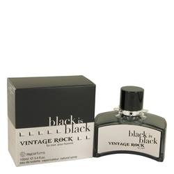 Black Is Black Vintage Rock Cologne By Nu Parfums, 3.4 Oz Eau De Toilette Spray For Men